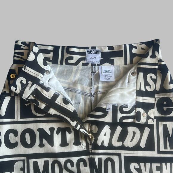 Moschino Jeans Black/Off White Skirt | Size 2 - Picture 5 of 7